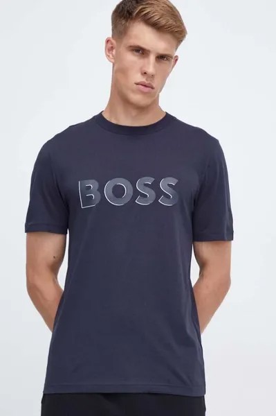 Хлопковая футболка BOSS GREEN Boss Green, синий