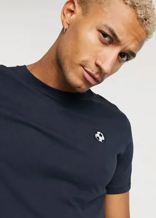 Черная футболка с вышивкой Burton Menswear-Черный