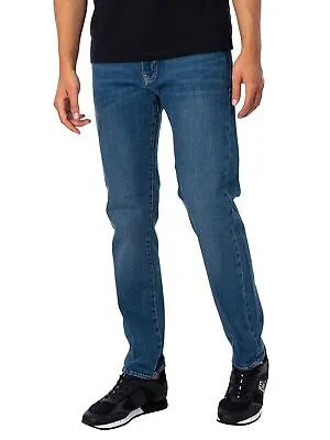 Мужские джинсы прямого кроя Armani Exchange, синие