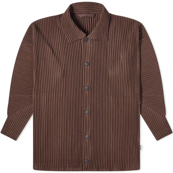 Рубашка Homme Plissé Issey Miyake Pleated Overshirt, коричневый