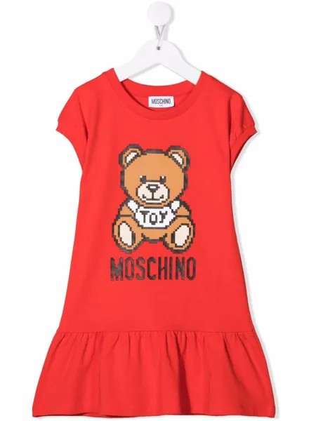 Moschino Kids платье с принтом