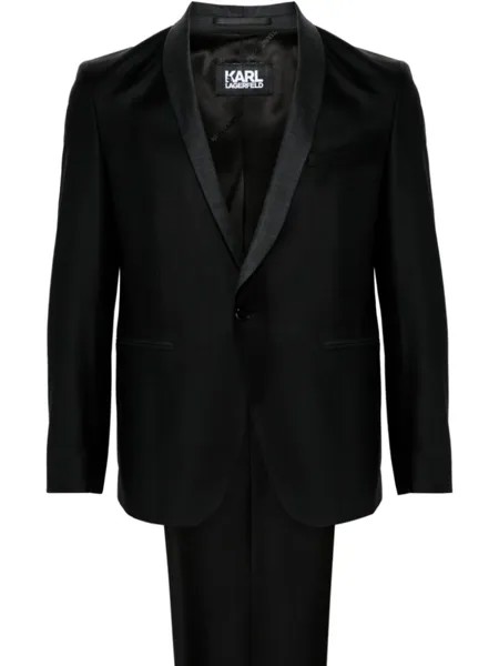 Karl Lagerfeld костюм с однобортным пиджаком, черный