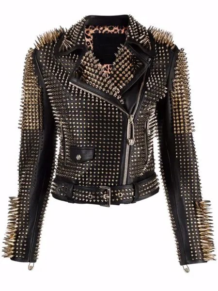 Philipp Plein байкерская куртка с заклепками