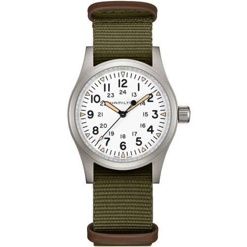 Наручные часы Hamilton Khaki Field, хаки, серебряный