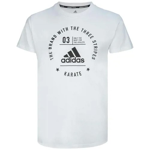 Футболка adidas, размер 164, белый