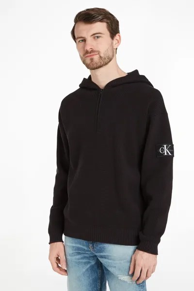Черное худи с нашивкой Calvin Klein Jeans, черный