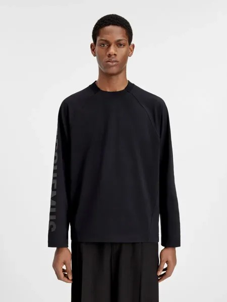 Футболка с логотипом на рукавах Le Typo Manches Longues Jacquemus, черный