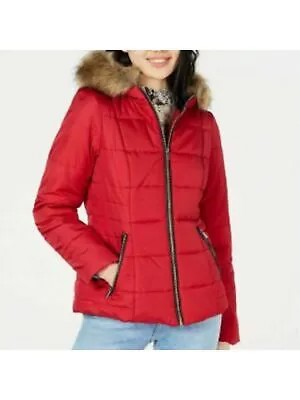 Женская красная зимняя куртка-пуховик с капюшоном CELEBRITY PINK на молнии, пальто для юниоров, S\P