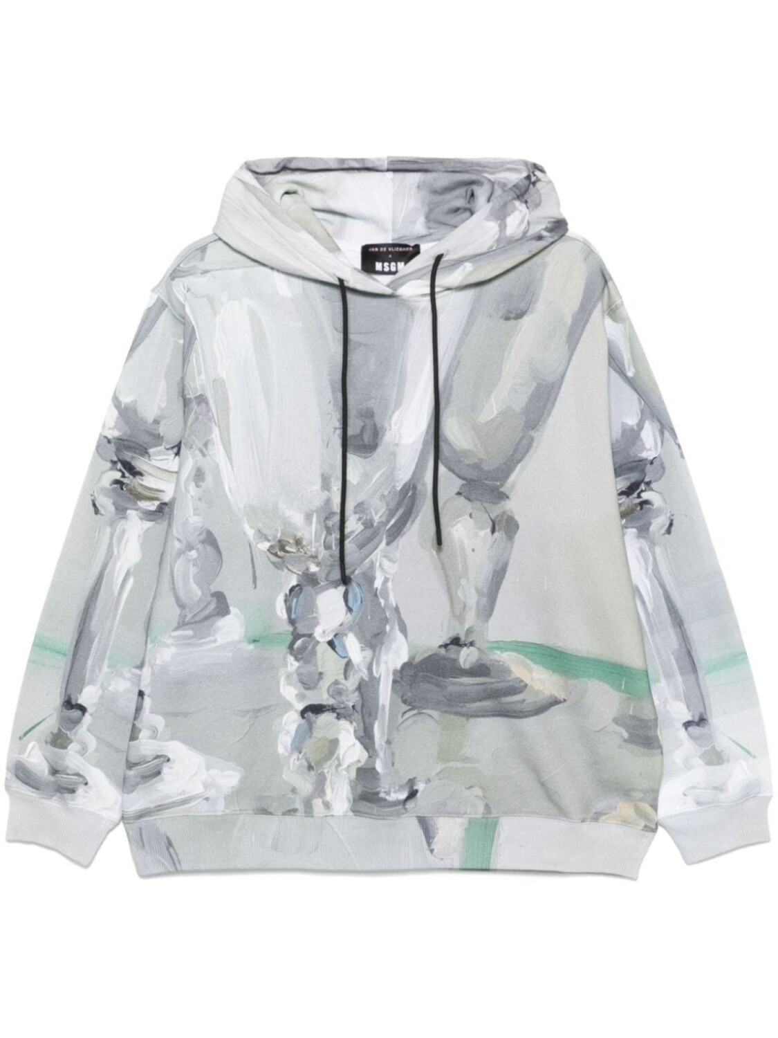 MSGM худи с принтом, серый