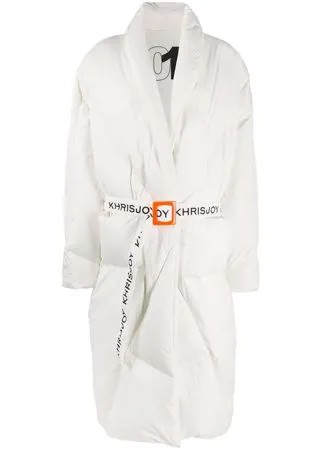 Khrisjoy пуховик Robe с поясом