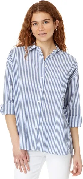Рубашка Madewell The Oversized Straight Hem Shirt in Signature Poplin, цвет Pure Blue