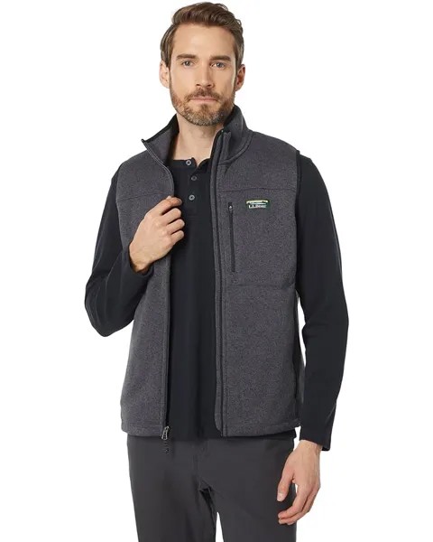 Утепленный жилет L.L.Bean Sweater Fleece, цвет Charcoal Gray Heather