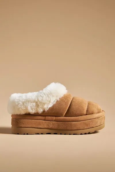 Тапочки Ugg Tazzlita на платформе, каштановый