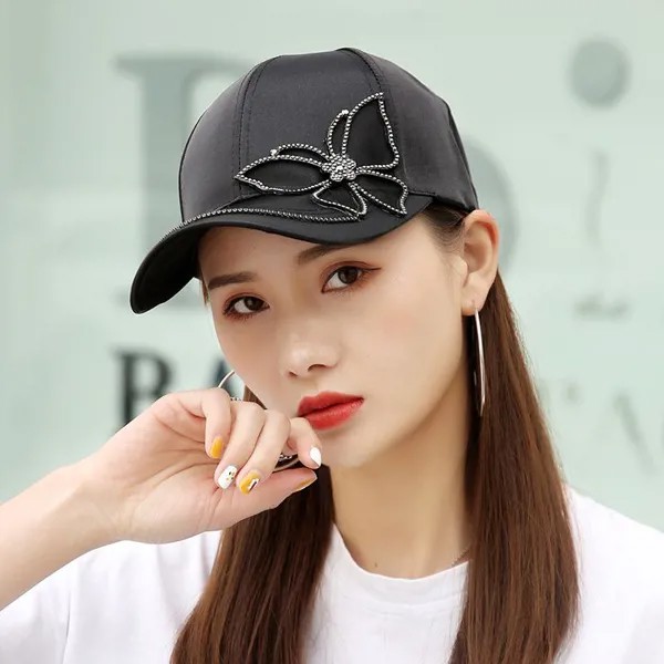 Бабочка Rhinestone Дамы Cap Шляпа женщина корейский случайный мода Открытый Sun Hat