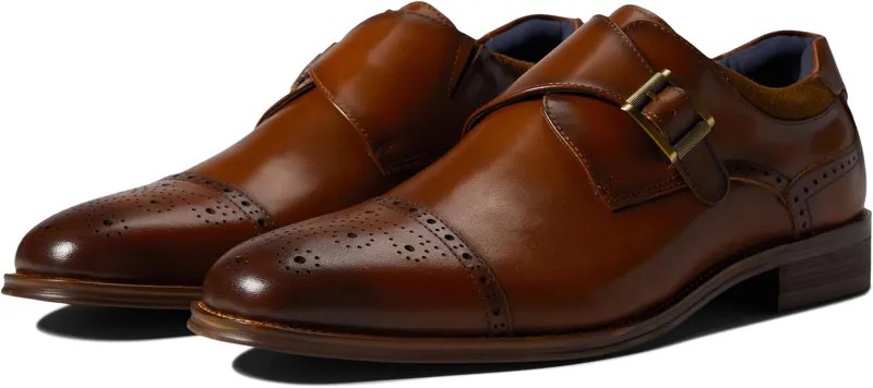 Оксфорды Mathis Cap Toe Monk Strap Stacy Adams, цвет Cognac