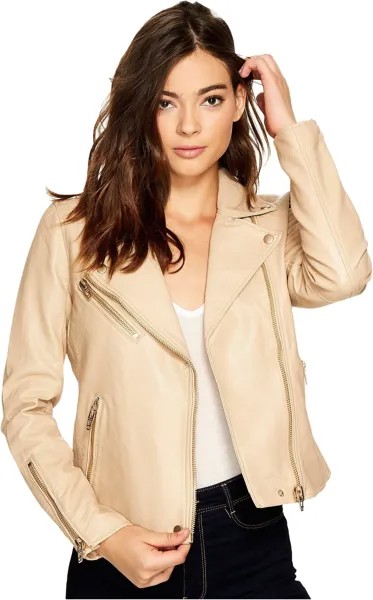 Куртка Faux Leather Moto Jacket Blank NYC, цвет Natural Light