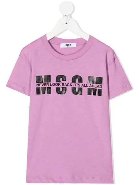 MSGM Kids футболка с логотипом