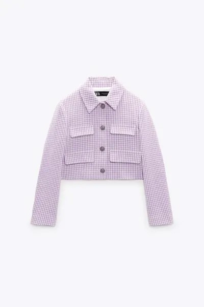 Жакет женский ZARA 02450105 фиолетовый L (доставка из-за рубежа)