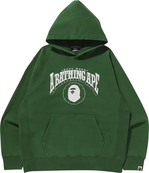 Худи BAPE Relaxed Fit Pullover Hoodie 'Green', зеленый