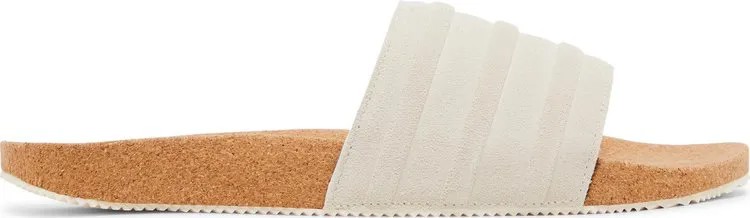 Кроссовки Adilette Premium Slides 'Cork Pack - Wonder White', кремовый