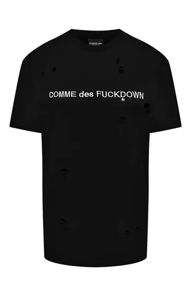 Хлопковая футболка Comme des Fuckdown
