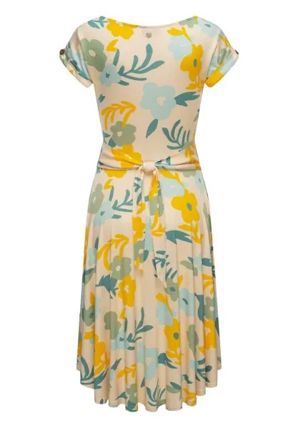 Платье из джерси Sommer Vone Flowers Ragwear, бежевое