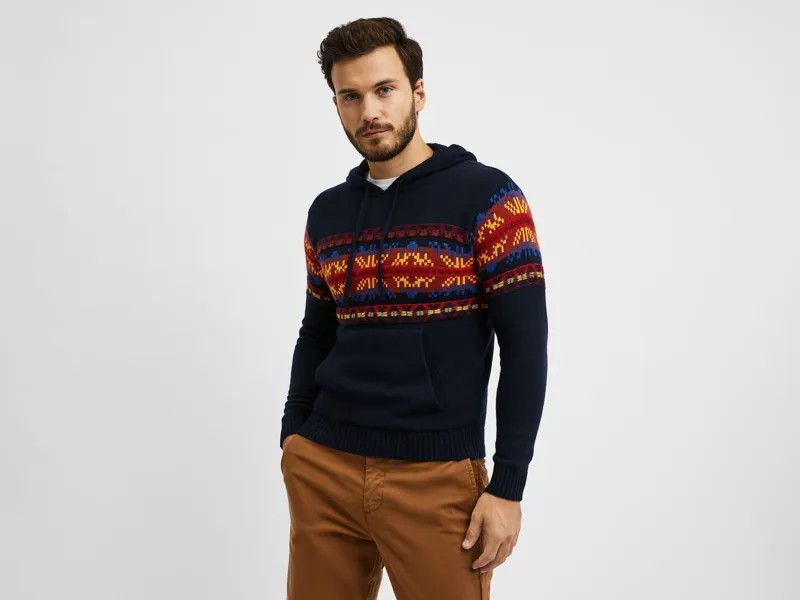 Джемпер мужской United Colors of Benetton 21A_1235K2553 разноцветный 2XL
