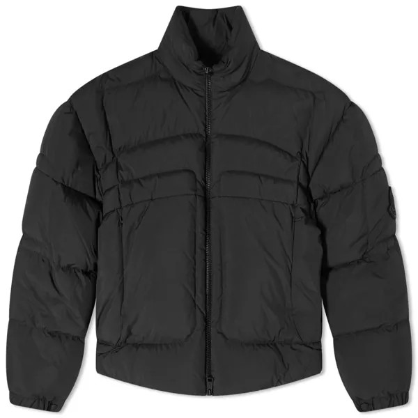 Moncler куртка из мятого нейлона, черный