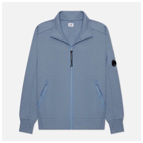 Мужская толстовка C.P. Company Diagonal Raised Fleece Zip Stand Up Collar Neck синий , Размер XXL