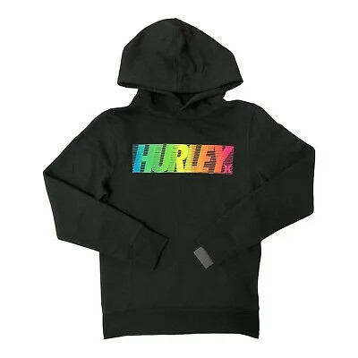 Худи из флиса с капюшоном Hurley Boys Warm - Soft с графическим логотипом (черный/мульти, размер S)