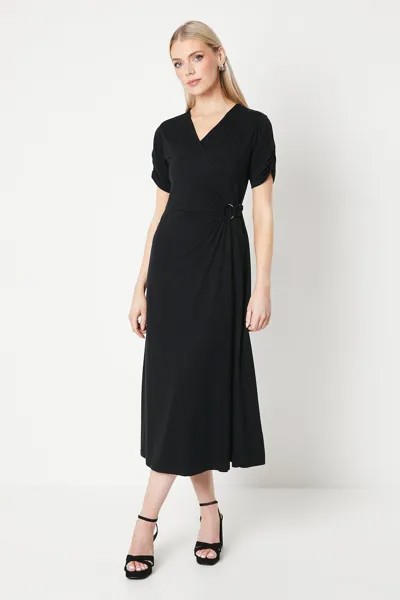 Платье из джерси с запахом Debenhams, черный