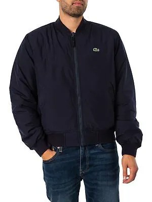 Мужской двусторонний стеганый бомбер Lacoste из тафты, разноцветный
