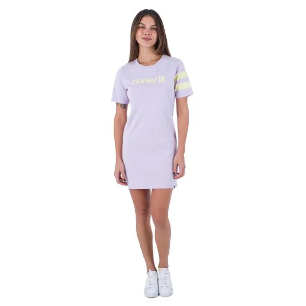 Короткое платье Hurley Oceancare One&Only Short Sleeve, фиолетовый