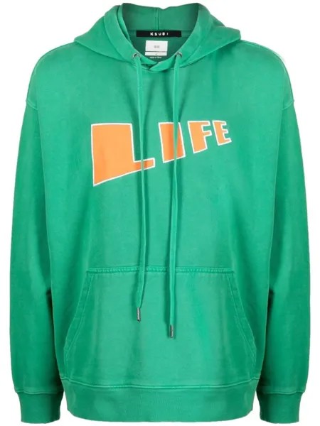 Худи Life с кулиской Ksubi, зеленый