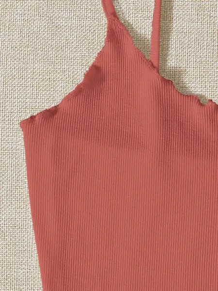 SHEIN EZwear однобортная рубашка, ткань в рубчик, волнистые края, укороченная, цвет розы