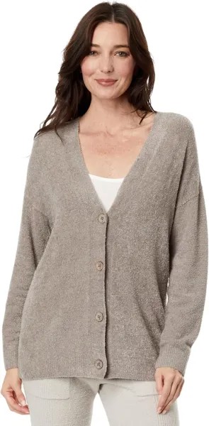 Свитер CozyChic Lite Cable Button Cardi Barefoot Dreams, цвет Beach Rock
