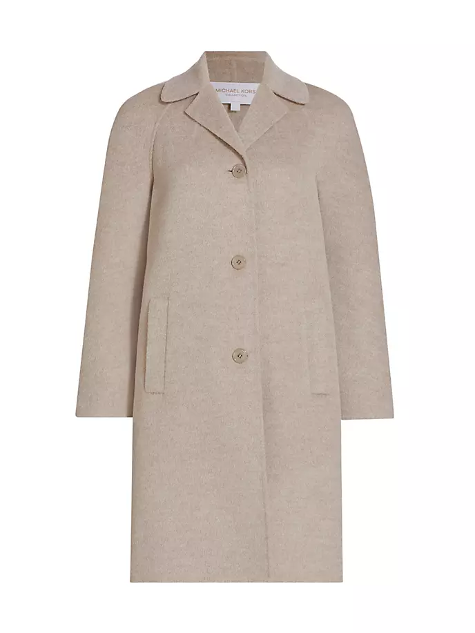 Пальто Balmacaan из смесовой шерсти Michael Kors Collection, цвет taupe melange