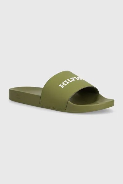 Шлепки Tommy Hilfiger, зеленый