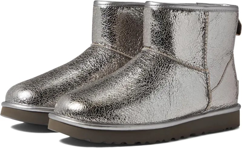 Ботинки UGG Classic Mini Metallic Sparkle, цвет Gunmetal