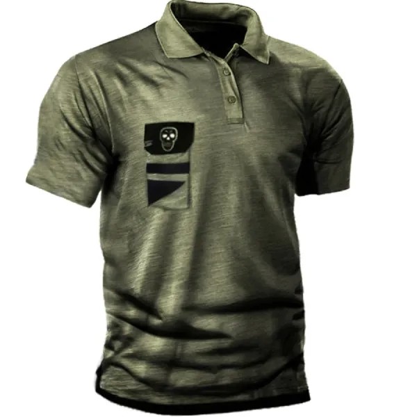 Мужская тактическая футболка-поло OutdoorSkull Pocket