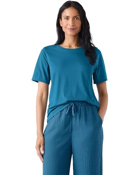 Футболка Eileen Fisher Round Neck Tee, цвет Cascade