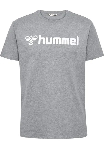 Футболка с принтом Hummel, серый меланж