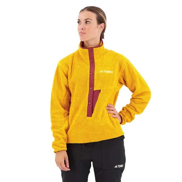 Толстовка adidas Organiser Xploric High-Pile-Fleece Pullover, желтый