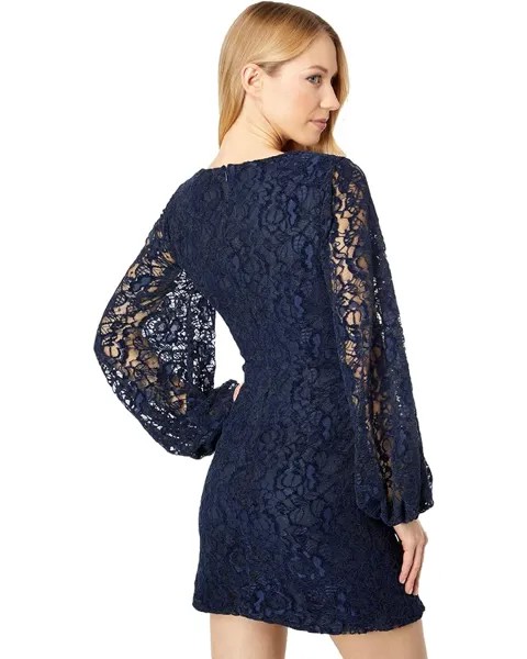 Платье Bardot Reid Lace Dress, темно-синий