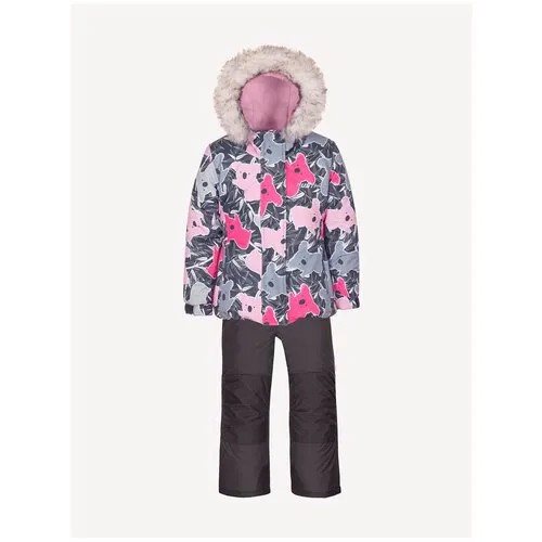 Комплект для девочки (куртка, полукомбинезон), Gusti, GW21GS472-CHARCOAL, размер 5/110