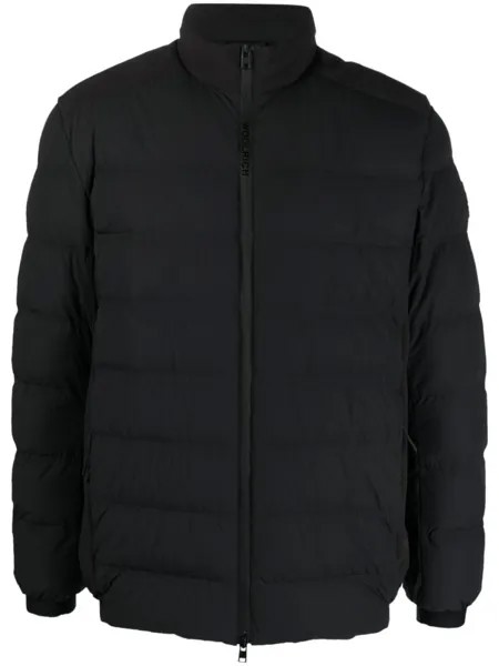 Woolrich пуховик с нашивкой-логотипом, черный