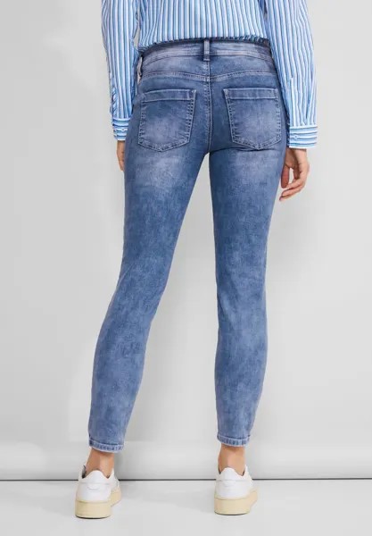 Джинсы узкого кроя STREET ONE из эластичного материала, цвет Light Blue Random Wash