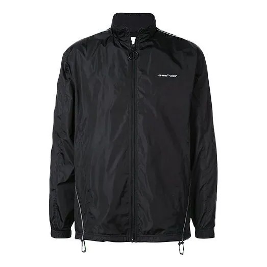 Куртка Off-White Track Jacket 'Black', черный