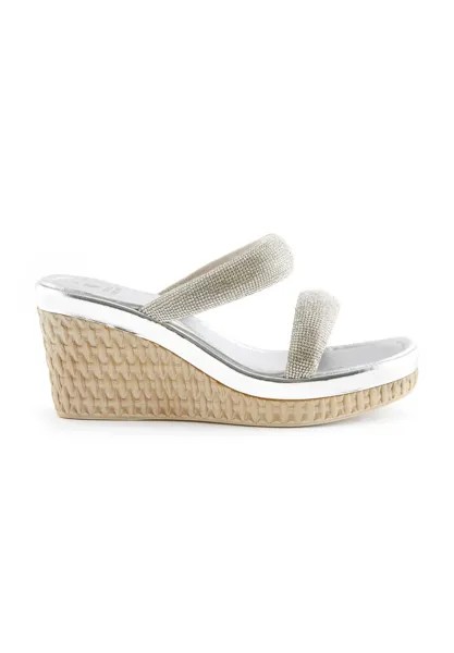 Тапочки Forever Comfortâ Bling Mule Tedges Next, цвет silver