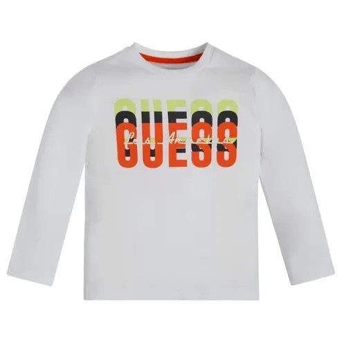 Лонгслив GUESS, хлопок, размер 104, белый